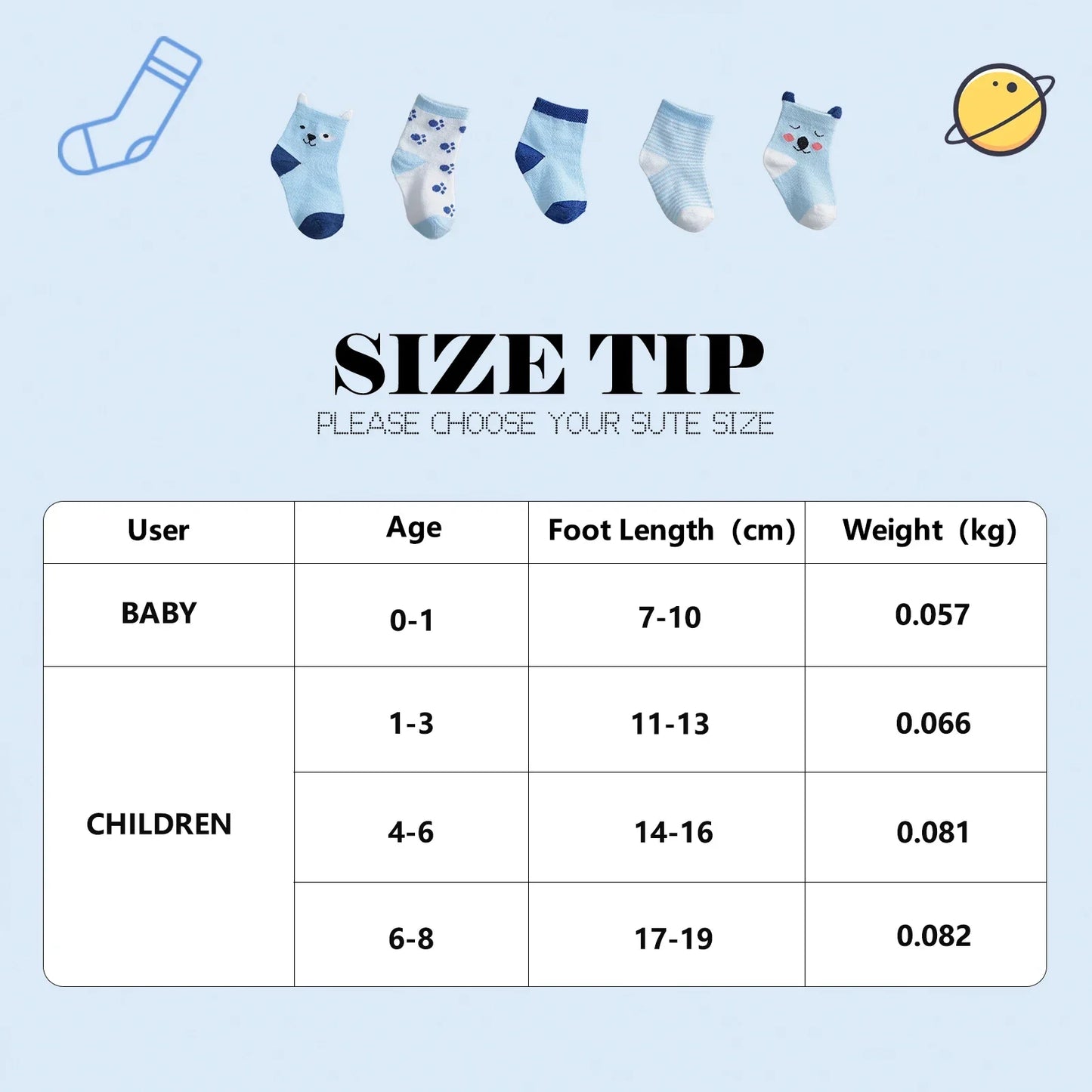 Babysocken mit Cartoon