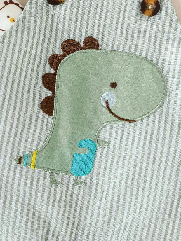 Baby Jungen Sommer Kurzarm Cartoon Tier Hosenträger Anzug
