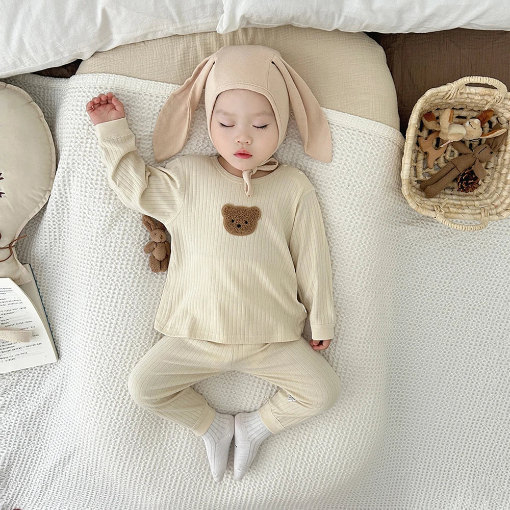 2Pcs Baby Pyjama Set-Bär Cartoon Himmelsstern