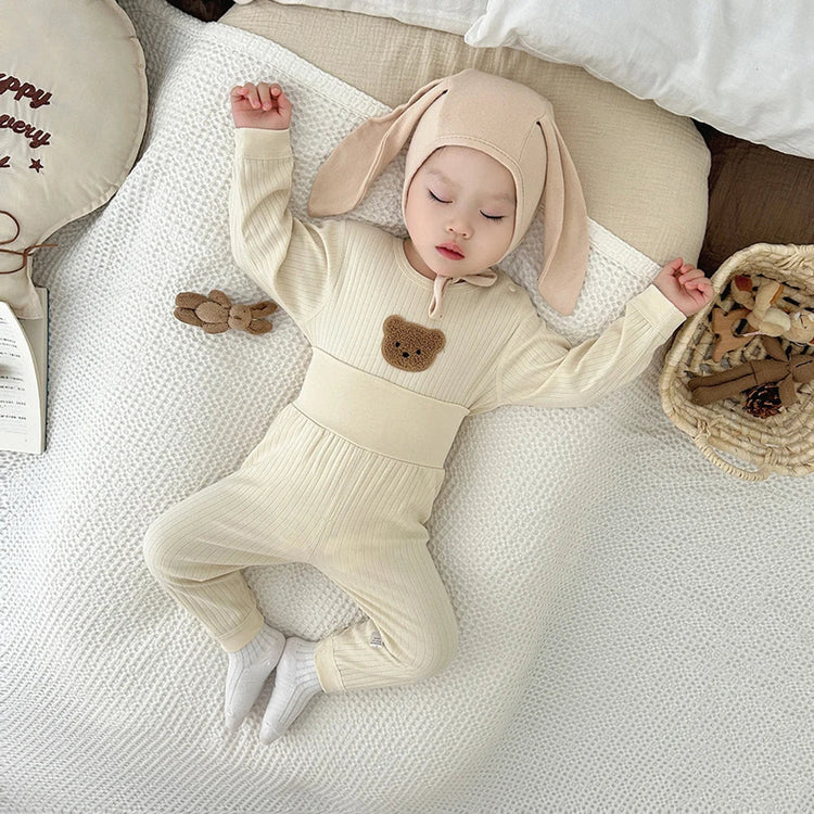 2Pcs Baby Pyjama Set-Bär Cartoon Himmelsstern