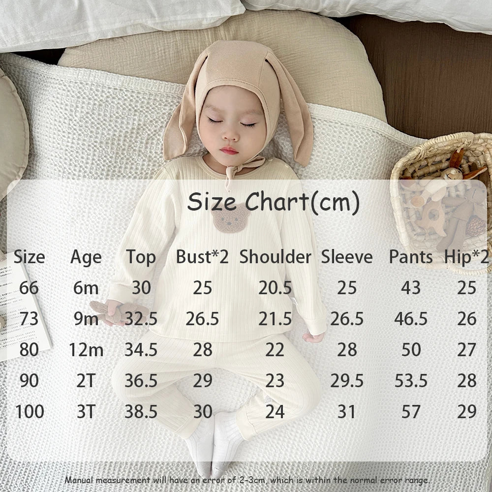 2Pcs Baby Pyjama Set-Bär Cartoon Himmelsstern