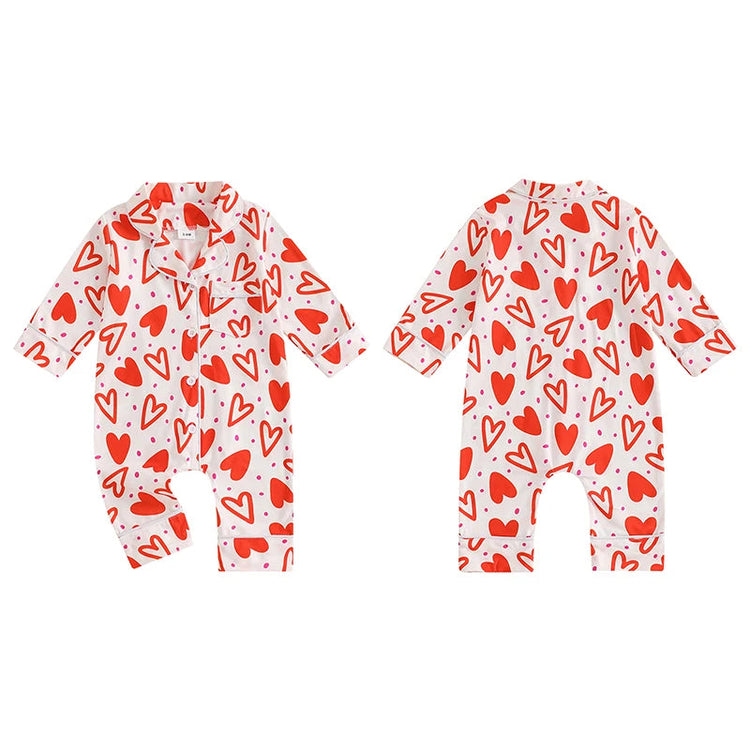 Baby Mädchen Valentinstag Strampler / Pyjama Himmelsstern