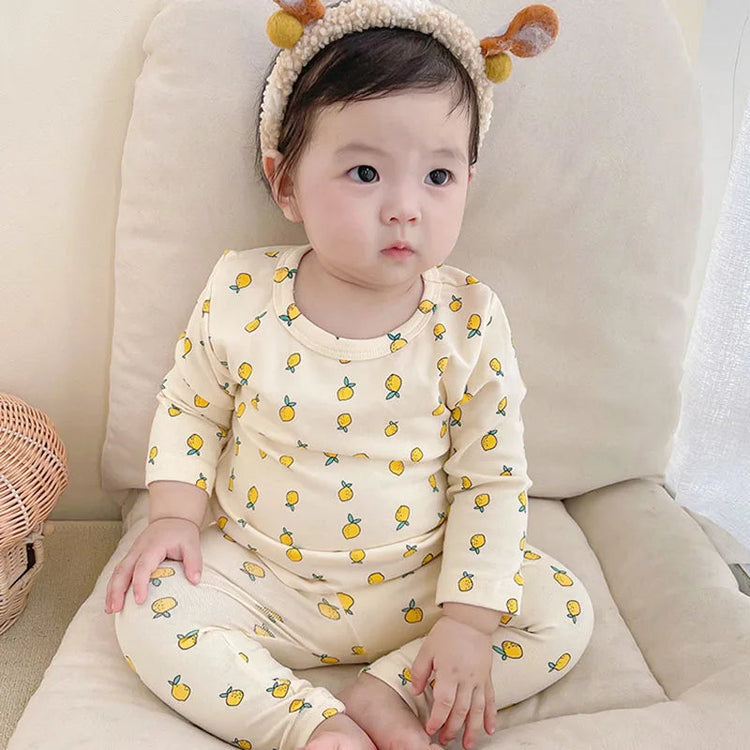 Baby Pyjama Set - Zitrone Print Himmelsstern