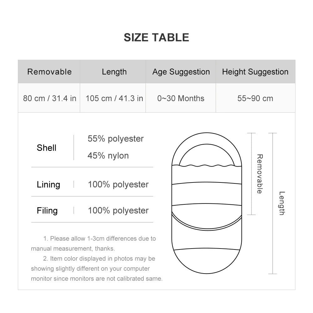 0-36 Monate Baby Kinderwagen Fußsack
