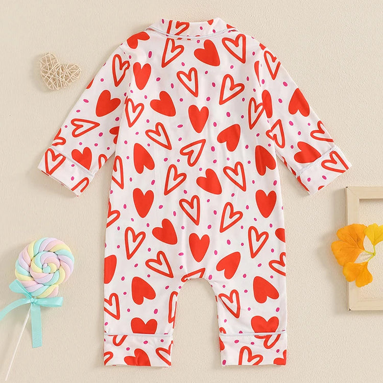 Baby Mädchen Valentinstag Strampler / Pyjama Himmelsstern