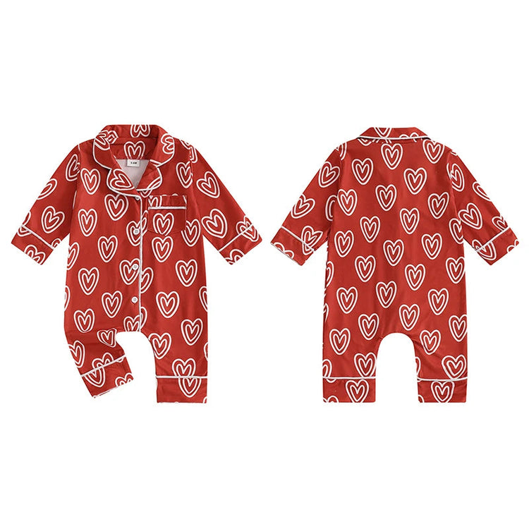Baby Mädchen Valentinstag Strampler / Pyjama Himmelsstern
